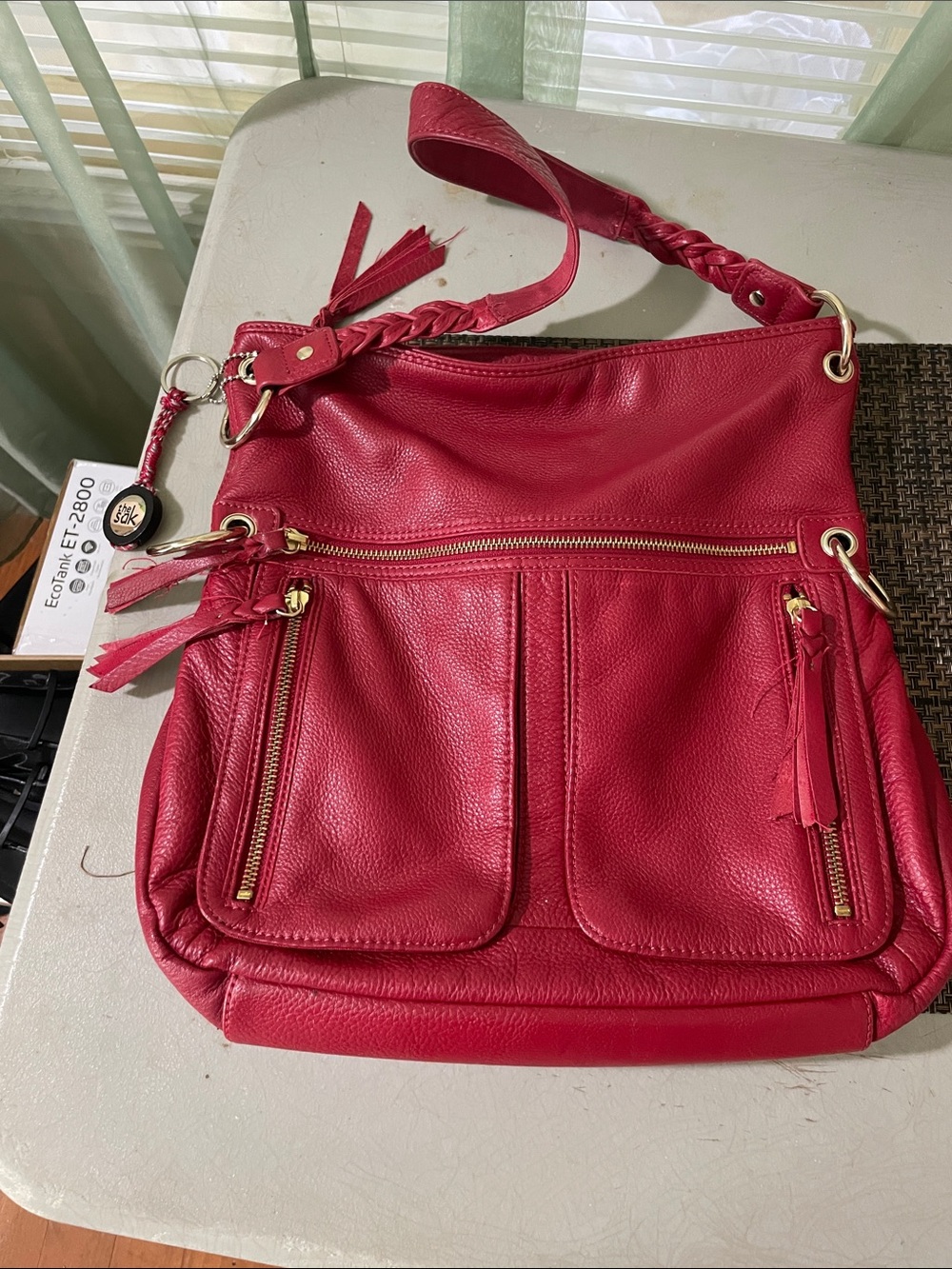 The Sak Red pebbled Leather Bag - Picture 5 of 5
